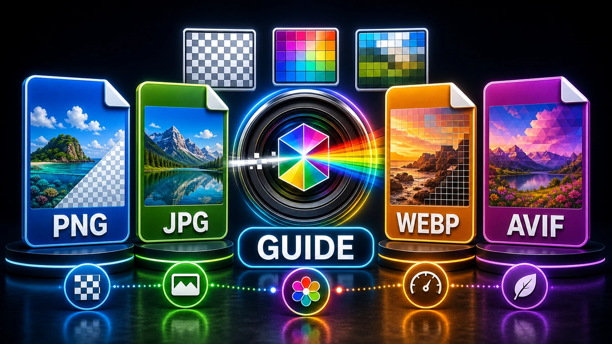 Image Formats Guide: When to Use PNG, JPG, WebP, and More